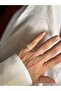 Imported Gold Zircon Stone Kiss Pinky Ring - 3