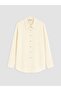 Lcwaikiki Curve Yellow Plus Size Linen Blend Women's Shirt