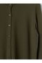Lcw Vision Khaki Crew Neck Women's Knitwear Cardigan - 7