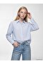 Xside Blue Striped Oversize Oxford Women's Shirt