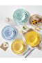 Selene 12-Piece Dinnerware Set for 4 People, Pastel Porcelain Tableware Set - 8