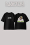 Billie Eilish_3 Design Printed Unisex Oversize Black Tshirt