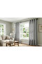 Milano Linen Eyelet Background Curtain Rustic Single Wing Non-Crinkle Non-Pleated Living Room Bedroom Curtain - 4