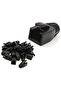 Cat7 Cat6A RJ45 Pass through Connectors Shielded with Strain Relief Boots Black Pack Of 30 - 3