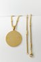 Gold Color 3 cm Line with Ayetel Kürsi & Felak-Nas Suras Written 316L Stainless Steel Prayer Necklace with 60 cm Rod and Thick Doc Chain - 6