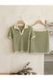 Summer Polo V-Neck T-Shirt Blouse Mini Skirt Knitwear Set - 6