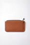 Genuine Leather Women'S/Men's Portfolio Double Handbag with Phone Compartment Brown Lv910121 - 4