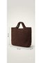 Women's Brown Hand Knitted Bag Bohemian Knitted Hand Bag Daily Summer Stylish Model 30X22X10 cm - 2