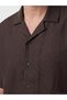 Vizyon New Season Loose Fit 100% Linen Men's Shirt - 4