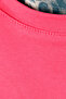 Mode XL Large Size T-Shirt with Bis Collar Chicago U26116 Red - 5