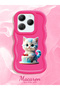 Infinix Hot 40 Pro Compatible Case Camera Protector Red Silicone Couple Phone Case Cat Pattern - 2
