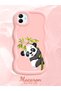 Samsung Galaxy A04 Compatible Case Camera Protector Pink Silicone Couple Phone Case Panda Pattern - 2