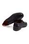 Black Color Lace-Up Genuine Leather Leather Sole Men's Shoes - 2