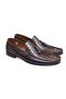 Green Color Laceless Genuine Leather Men's Shoes