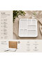 2 Pcs 7-Compartment Square Porcelain Breakfast Plate and Sauce Bowl - Heat and Scratch Resistant Luxury Serving Dish - 2