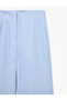 High Waist Linen Look Wide Leg Pants - 5
