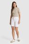 Women's Light Khaki Polo Collar Zipper Detailed T-Shirt 50324921-Vr183 - 4