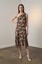 My Fashion Asymmetric Satin Blouse and Midi Skirt Set - 4