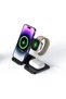 3-in-1 Magnetic Wireless Charger 15W Foldable Fast Charging Station – Desk Phone Stand with Quick Induction Charging, Custom Logo Support, Compatible with iPhone, Apple Watch & AirPods - 3