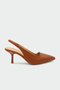 Sahra Classic Women's Tan Heeled Shoes