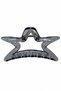 Stylish Star Design Transparent Smoked Gray Hair Claw Clip for Daily and Special Occasions