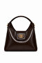 Celia Women's Zippered Hand and Shoulder Bag with Cross Strap Brown - 2