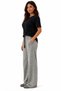 Women's Black Crew Neck T-Shirt and Grimelange Wide Leg Sweatpants Set - 2