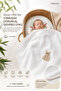 Baby Pique Blanket Waffle 100% Cotton 110X110 cm with Rabbit Appliqué - 3