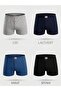 Men's cotton button detailed towel waist 3 pieces boxer 305-306