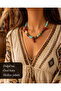 Bohemian Calypso Coral Beaded Summer Necklace