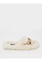 Chain Detail Faux Fur Bedroom Slippers - 2