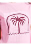 Palm Graphic Print T-Shirt and Straight Leg Pyjama Set - 3