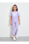 Girls Graphic Print Oversized T-Shirt and Leggings Set - 2