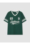 Xside Green Harry Potter Printed Oversize Women's T-Shirt - 5
