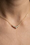 Zircon Stone Rowed Waterway Model V Necklace - 4