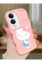 Vivo Y19E Compatible Case Camera Protector Pink Silicone Couple Phone Case Kitty Pattern