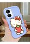 Vivo Y56 Compatible Case Camera Protector Blue Silicone Couple Phone Case Kitty Pattern