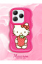 Infinix Hot 40 Pro Compatible Case Camera Protector Red Silicone Couple Phone Case Kitty Pattern - 2