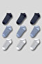 Women's 9-Pack Cotton Stripe Patterned Booties Socks