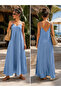 Women's Isabel Long Dress with Adjustable Straps - 3