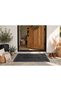Delta Cc0C11A Black Stone Patterned Rubber Non-Slip Base Dust Catcher Door Mat 43X68 cm