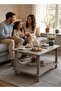 Modern Grey 2-Tier Rectangular Coffee Table with Lower Storage Shelf | Freestanding Living Room Center Table 80×40×52cm | Minimalist Sofa Side Table - 2