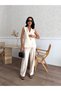 Women's Vest Pants Gold Button Detailed Stylish Two-Piece Set - 2