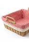 Square Woven Storage Basket with Gingham Lining & Handles - 2