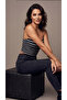 Women's Thin Strap Crop Top Bustier Blouse - 3