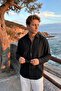 Jora Premium 100% Cotton Linen Regular Fit Black Men's Shirt - 5