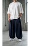 Men's Hakama Street Style Printed Wrinkled Sports Shalwar Trousers