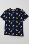 Boys' Pajama Set, Short Sleeve, Space Themed, Astronaut Patterned, Ages 8-12, Navy Blue - 6