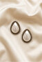White Drop Pearl Earrings with Antique Detail