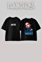 Kanye West_21 Design Printed Unisex Oversize Black Tshirt